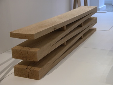 Oak springboard bench